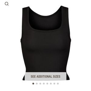 Skims cotton rib tank in soot